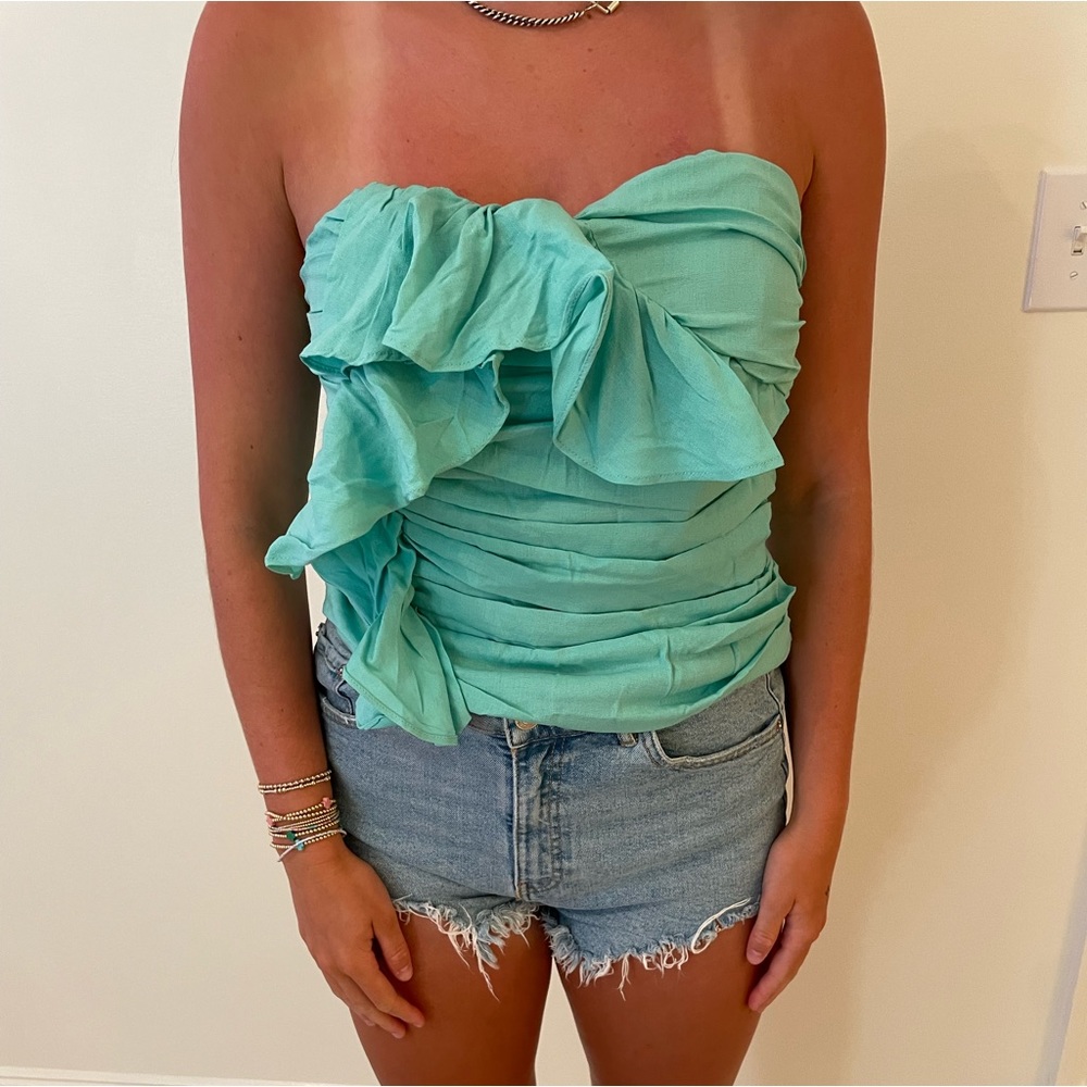 DO +BE adorable strapless poplin top